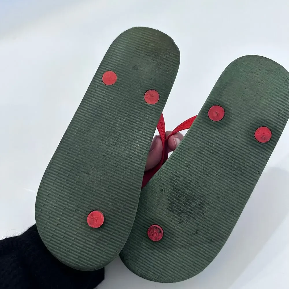 Cat & Jack Sam Green Camo Flip Flop Sandals
